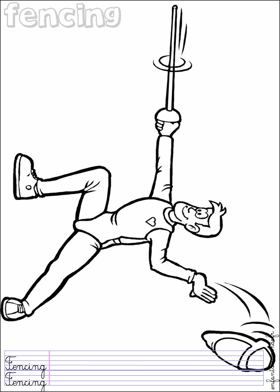 coloriage escrime 2